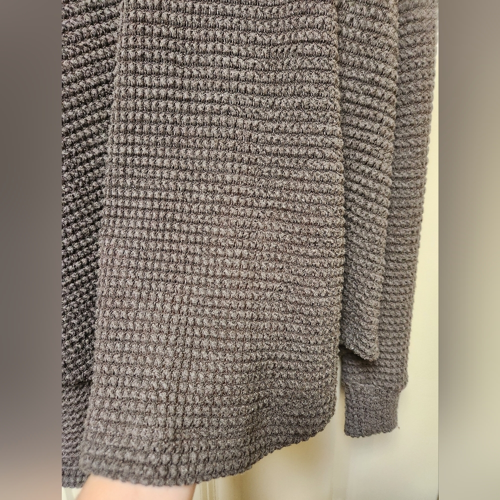 Mustard Seed Women's Lightweight Open Weave Sweater, Brown - Picture 3 of 10